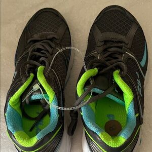 Fila Women’s Black and Neon Green Sneakers